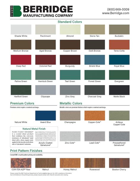 Metal Color Charts Reibus International