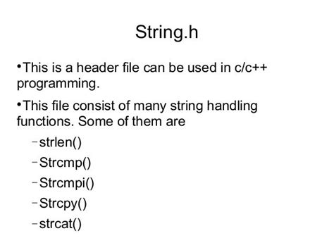 Strings Functions In C Programming