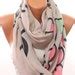 Pink Mint Floral Nude Pink So Soft Lightweight Spring Summer Scarf Women S Fashion Accessories