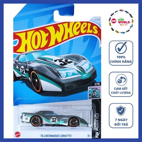 Xe mô hình Hot Wheels basic Greenwood Corvette HTD Shopee Việt Nam