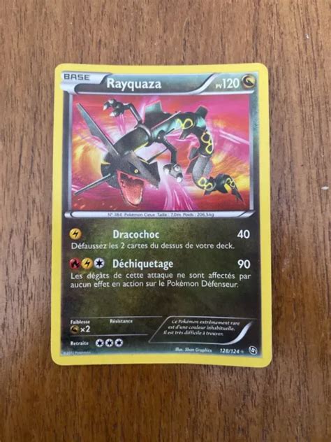 CARTE POKEMON RAYQUAZA 128 124 Shiny Secrete Noir Blanc Dragons