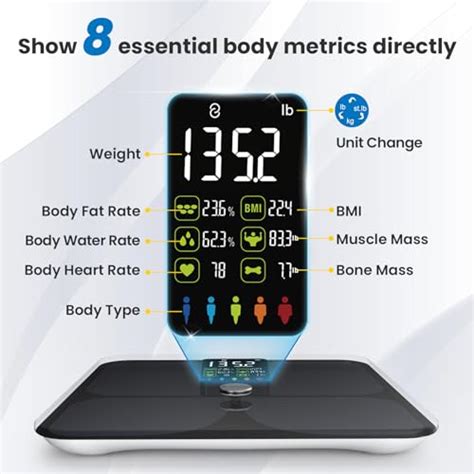 Scales For Body Weight And Fat Lepulse Large Display