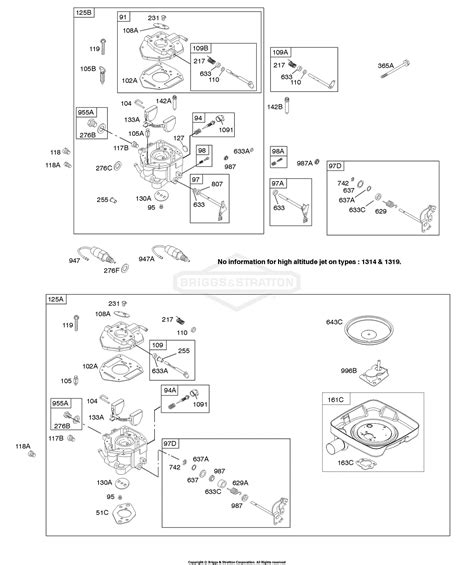 Briggs And Stratton 303447 0310 01 Parts Diagram For Carburetor