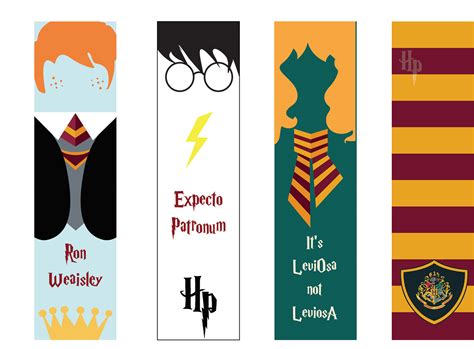 harry potter bookmarks design  lisa cunningham blog