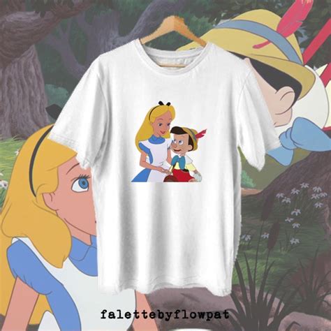 Jual FALETTE KAOS ALICE IN WONDERLAND PINOCCHIO Shopee Indonesia