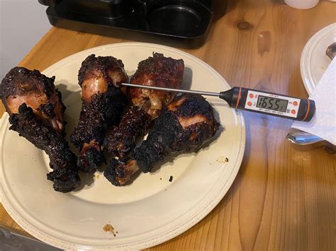 My first time smoking meat. Did a whole chicken, chicken legs, and