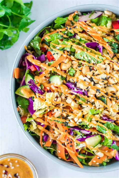 Chopped Thai Salad With Peanut Sauce Ready In 3 Steps