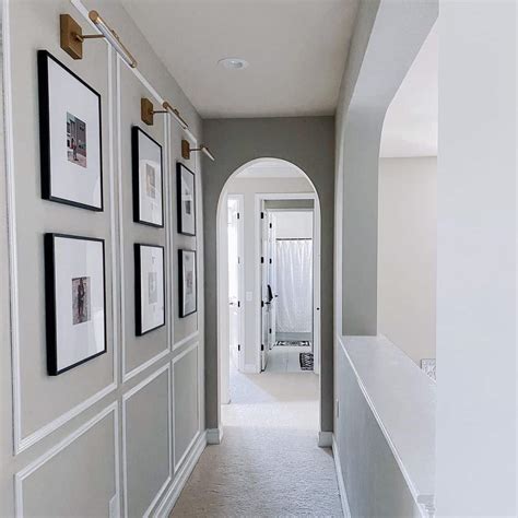 Gray Hallway with Sconces and Recessed Hallway Lighting - Soul & Lane