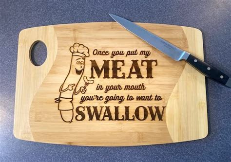 Funny Sayings Bamboo Cutting Board Engraved Cutting Board Housewarming