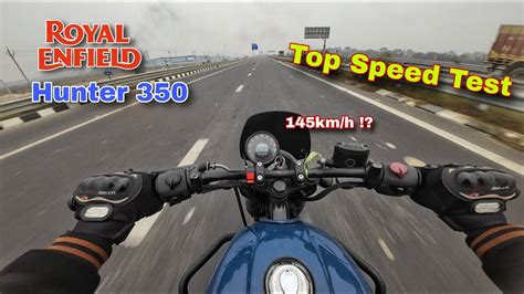 royal enfield hunter  top speed test st gear    gear