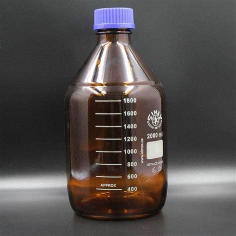 SIMAX Laboratory Bottle With Screw GL45 Amber 2000 Ml Easy Lab