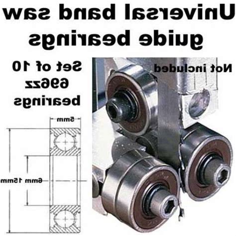 Universal band saw guide bearings set of 10