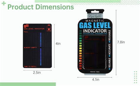 Homaisson 4 Pcs Magnetic Gas Level Indicator Reusable Propane Fuel Level Indicators