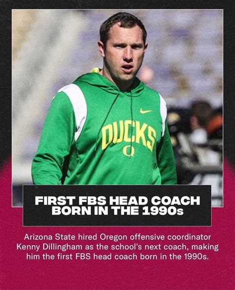 First Fbs Head Coach I Born In The S Arizona State Hired Oregon