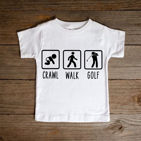 Crawl Walk Golf Baby Onesie Svg Png Dxf Baby Sport Onesie Baby