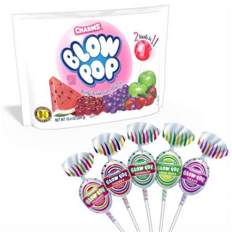 Charms Blow Pop Assorted Bubble Gum Filled Pops Pack Of 24 24 Pack