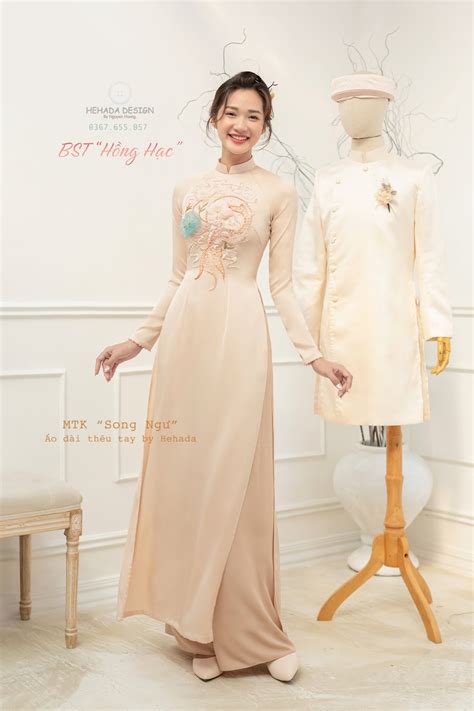 Áo Dài Cưới Song Ngư Nude