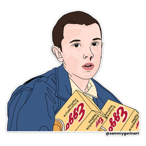 Repop Ts Eleven Stealing Eggos Stranger Things Sticker