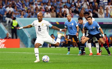 Uruguay lead Ghana 2-0 at halftime after Ayew misses penalty | Reuters