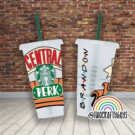 Friends Central Perk Starbucks Cup Two Crafty Gays 🌈