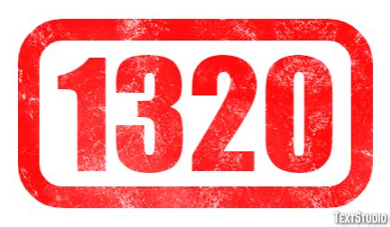 1320 Text Effect and Logo Design Number