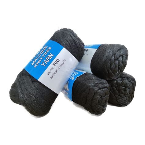 Brazilian Wool Hair Acrylic Yarn - 100% Natural Black Brazilian Wool ...