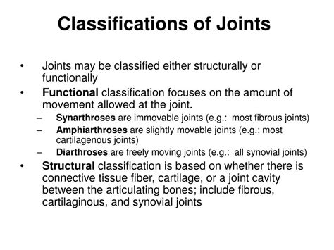 Ppt Joints Bone Connections Powerpoint Presentation Free Download Id 176707