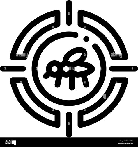 Mosquito Target Icon Vector Outline Illustration Stock Vector Image