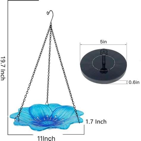 Fontaine Solaire Avec Bain D Oiseaux Suspendu Fontaines Solaires Pour