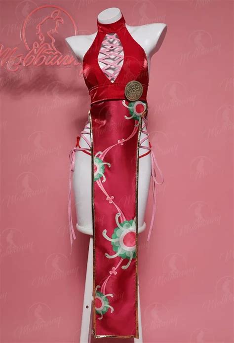 Mobbunny Boa Derivative Women Sexy Lingerie Cosplay Costumes Halloween Cheongsam Style Halter