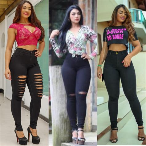 Calça Jeans Feminina Skinny Preta Cintura Alta Hot Pant Lisa e Rasgada DESTROYED do 36 ao 46