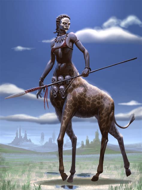 African Warrior Centauress- CDC by Fernando Granea | Mythical creatures