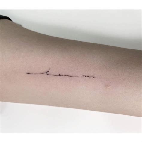 Lettering Tattoo On The Inner Arm