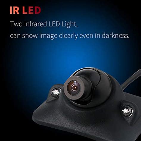 GreenYi 45 Car Side View Camera With IR LEDs For Right Front Blind Spot