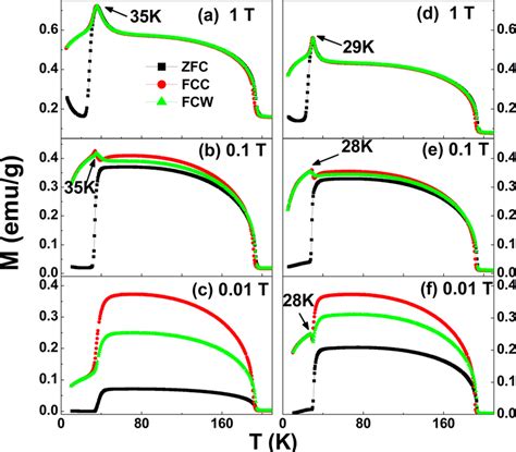 Zfc Fcc And Fcw Magnetization Curves For Smcro A C And Sm