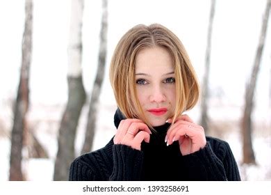 Sexy Blonde Red Lips Stock Photo Shutterstock