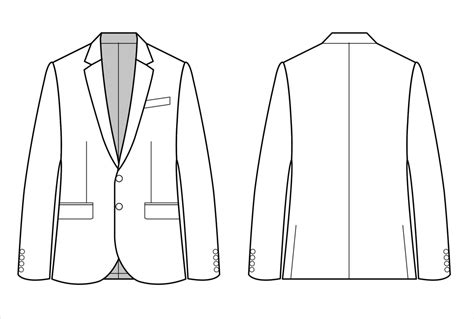 Functional Blazer Sketch For Men Vector 12040587 Vector Art At Vecteezy