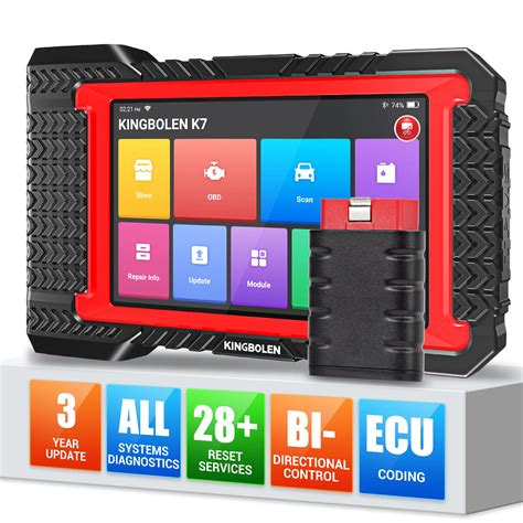 Kingbolen K7 Obd2 Scanner Ecu Coding Active Test 28 Resets Af Reset All ...