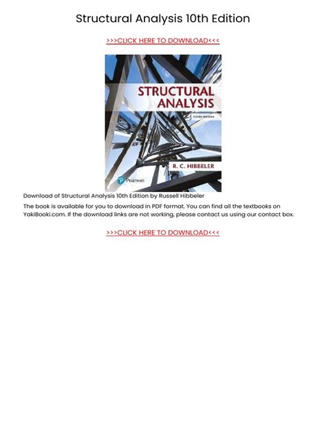 of Structural Analysis 10th Edition PDF | PDF 