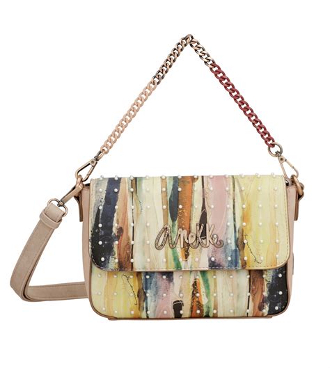 TOREBKA DAMSKA NA RAMIĘ DO RĘKI Z ŁAŃCUSZKIEM ANEKKE HOLLYWOOD NUDE BRELOK 8434172079540