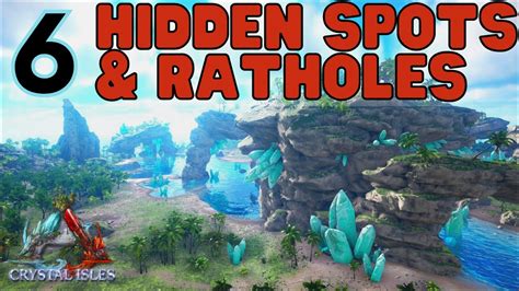 6 Best Hidden Base Locations Ratholes On Crystal Isles Ark Survival