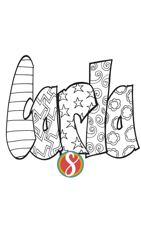 CARLA Free Name Coloring Page — Stevie Doodles