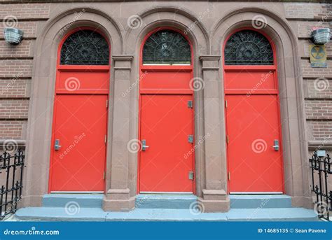 Three Red Doors Royalty Free Stock Photo 14685135