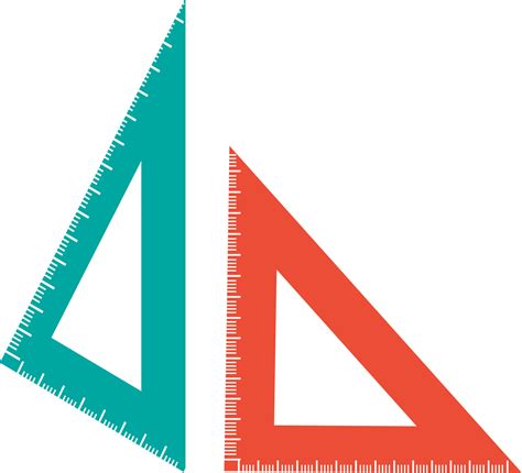 flat illustration   set square triangle  vector art  vecteezy