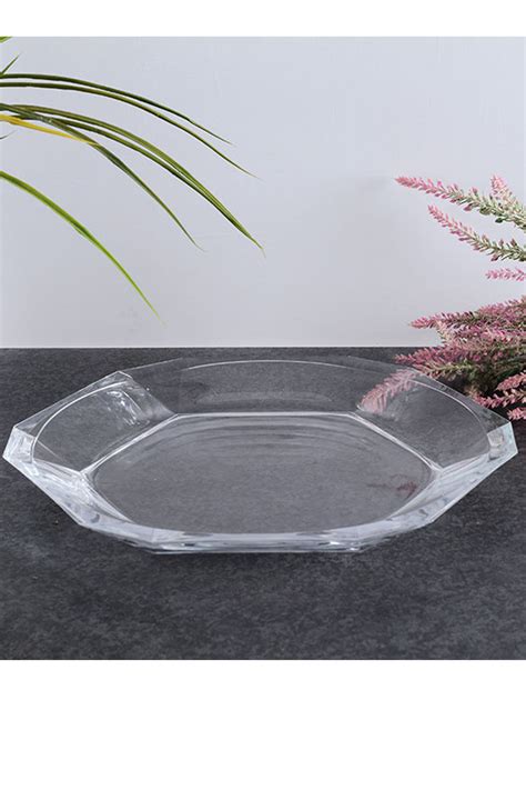 GİLLİ STORE Paşabahçe Nude Reflection Serisi Cam Kristal Servis Tabağı Sunumluk Sunum Tabağı