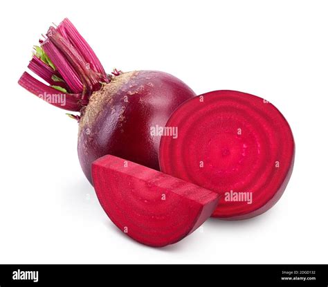 Beetroot Slice Isolated On White Background With Clipping Path And Full