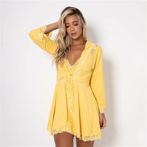 Penhoar Renda Penhoar Astienne Lingerie
