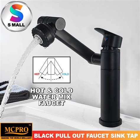 Mcpro Basin Bathroom Faucet Degree Swivel Dual Mode Water Outlet Hot And Cold Mix Sink Tap