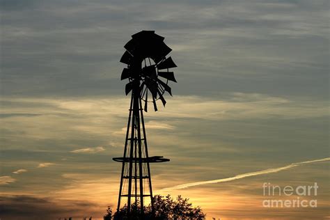 Windmill Silhouette Sunset 1 Digital Art By Robert D Brozek Fine Art