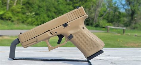 Glock 19 Gen5 9mm Pistol With Fde Frame And Distresse